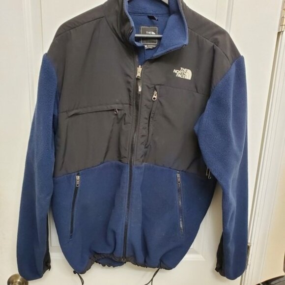 Mens The North Face Black Blue Polartec Fleece Zip Jacket L Outdoors Hiking - Picture 1 of 15